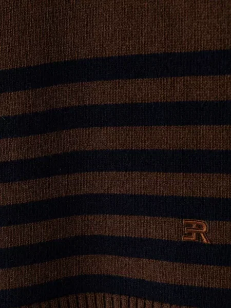 Fular Ermanno Firenze cu broderie maro