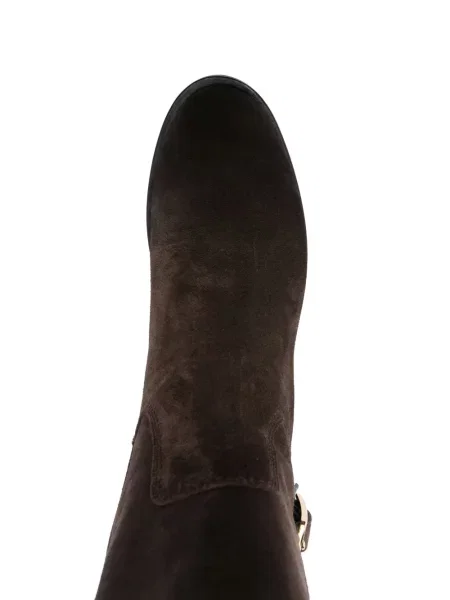 Botine Santoni din piele de căprioară maro