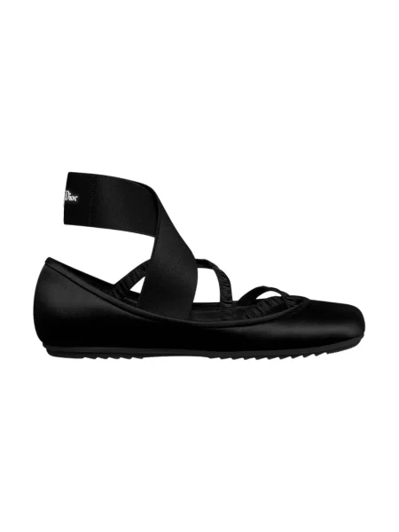 Balerinki Dior z paskiem czarne