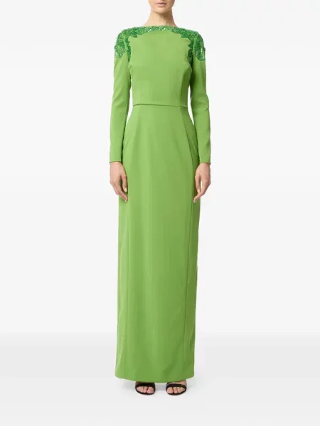 Rochie maxi Elisabetta Franchi cu paiete verde