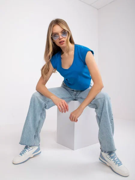 Tricou Fashionhunters albastru
