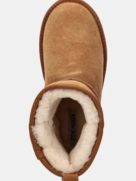 Замшевые утепленные ботинки Steve Madden на платформе коричневые