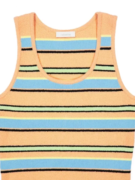 Top Rabanne din material terry portocaliu