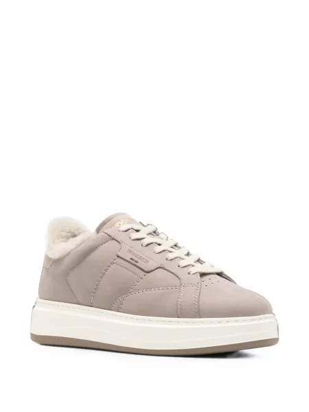 Sneakerși Woolrich din piele gri