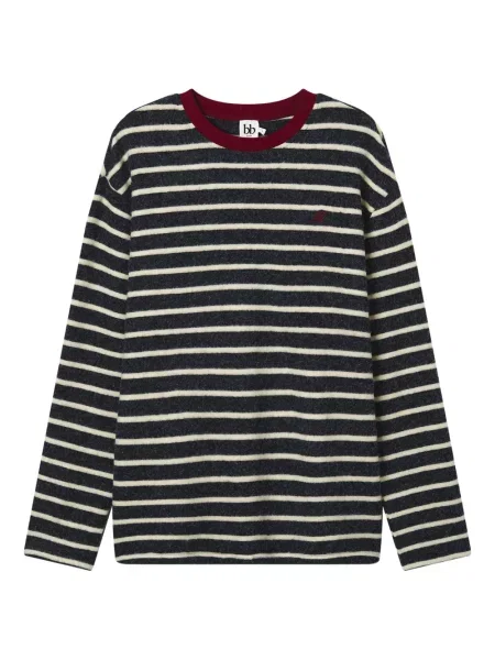 Top B+ab w paski niebieski