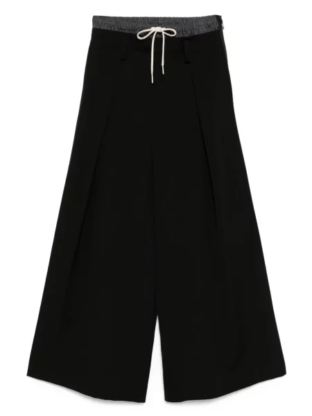 Pantaloni Yohji Yamamoto de lână negru