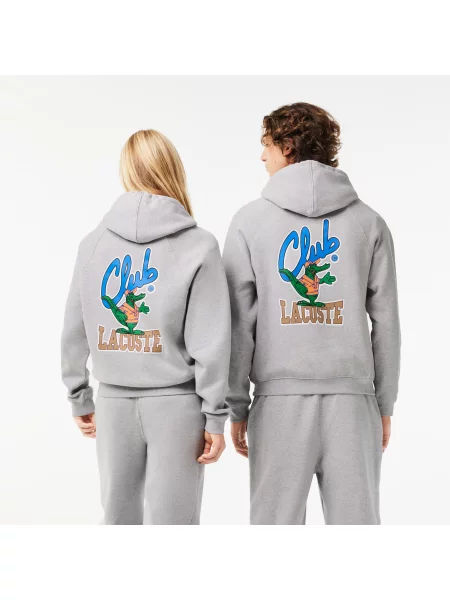 Lacoste Bluza Dresowa Iconic Print Loose Fit Jogger szara