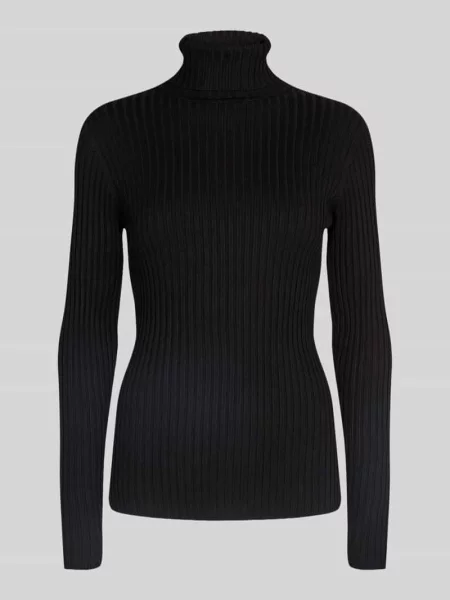 Bluzka z długim rękawem o kroju slim fit z mieszanki model ‘Dolli’ Soyaconcept czarna