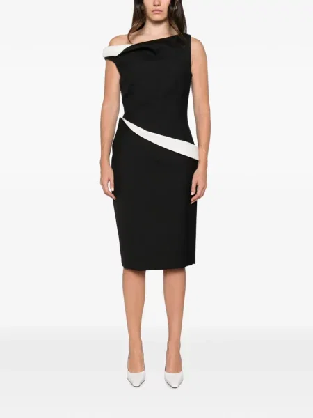 Rochie midi Róhe asimetrică negru