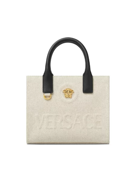 Shopperka Versace płócienna beżowa