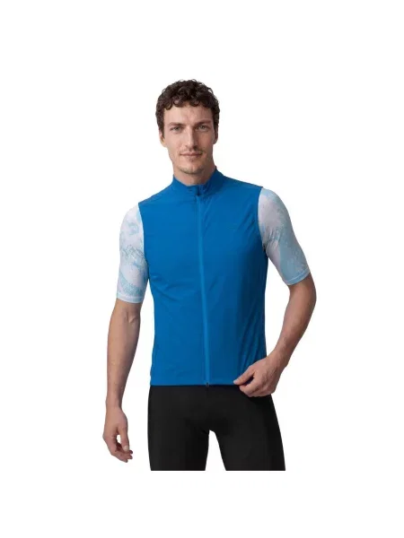 Ultralekka wiatroszczelna kamizelka rowerowa Siroko V2 Breeze Blue niebieska