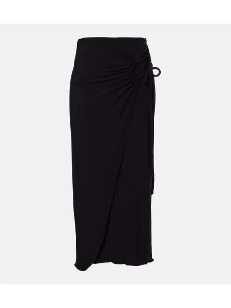 Fustă midi Max Mara din jerseu până la genunchi negru