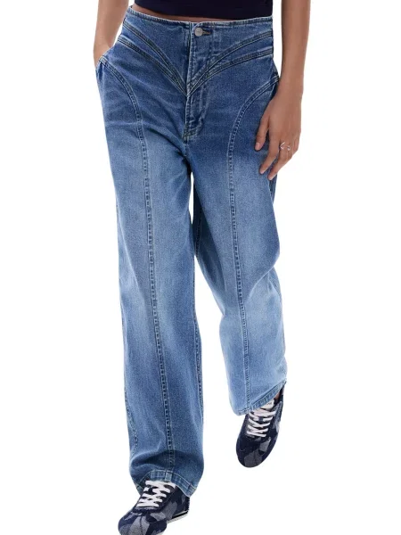 Blugi boyfriend Desigual albastru