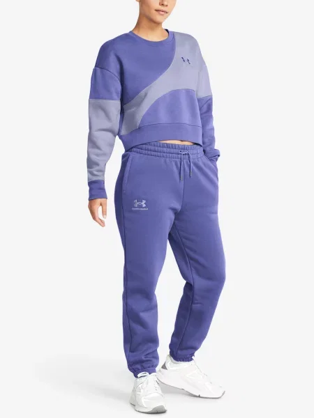 Fleecové jogger nohavice Under Armour fialová