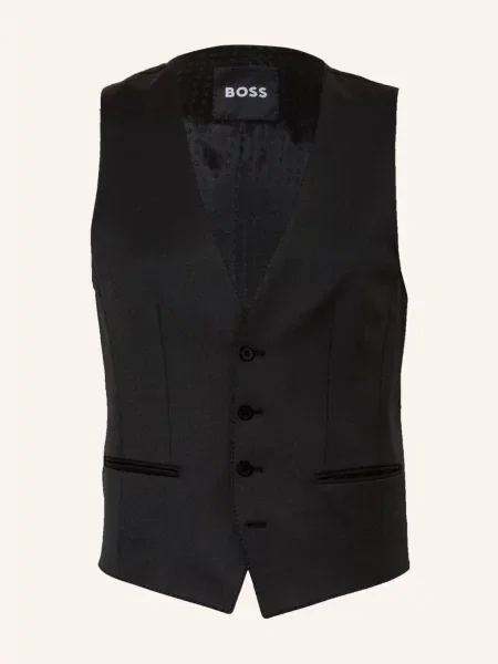 Boss Marynarka Garniturowa Huge Slim Fit schwarz niebieska