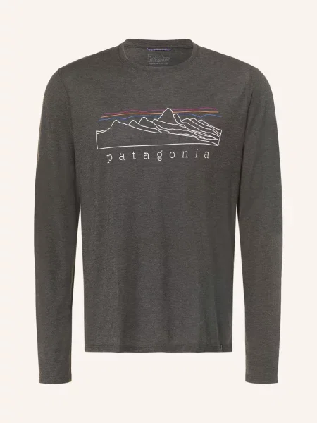 Patagonia Funkční Tričko Capilene® Cool Trail Stratapeaks tmavě šedá