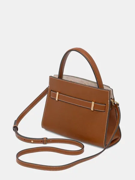 Torebka crossbody Tory Burch skórzana brązowa