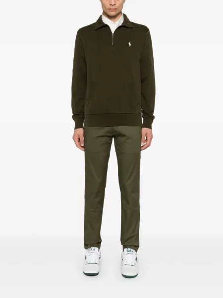Iš natūralios odos mažas polo marškinėliai Polo Ralph Lauren dvieiliai juoda