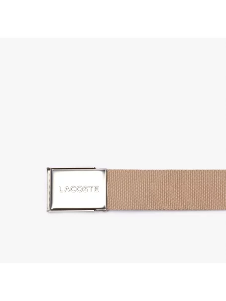 Ремень Lacoste с ремешками бежевый