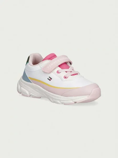 Sneakersy Tommy Hilfiger Low Cut Lace-Up/Velcro Sneaker M Farebná ružová