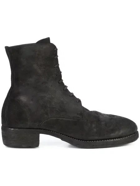 Botine Guidi cu șireturi din dantelă negru