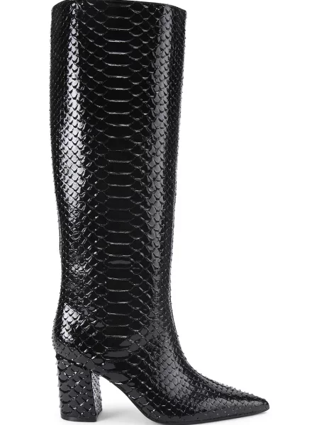 Кожени ботуши Kurt Geiger London Regent Point Knee Boot черно