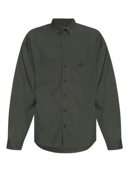 Cămașă Balenciaga cu broderie verde