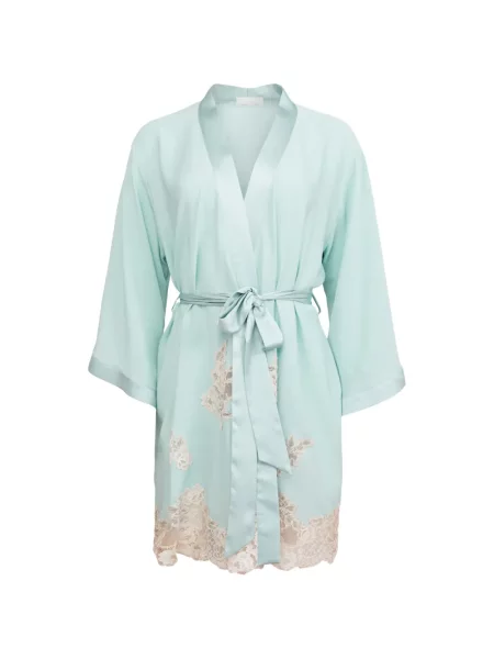 Халат Fleur Du Mal с дантела зелено