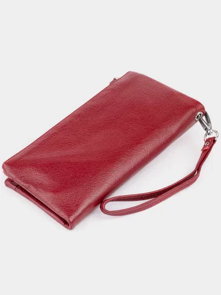 Кожаный кошелек St Leather Accessories бордовый