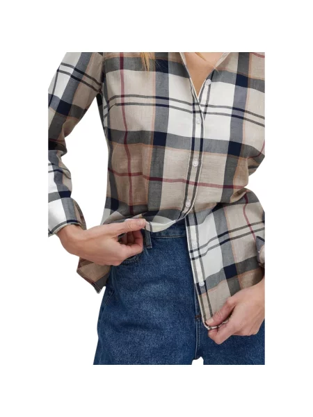 Barbour Bluzki i koszule Kobieta Wielobarwność XS Klasyczna Koszula w Ponadczasowym Stylu beżowa