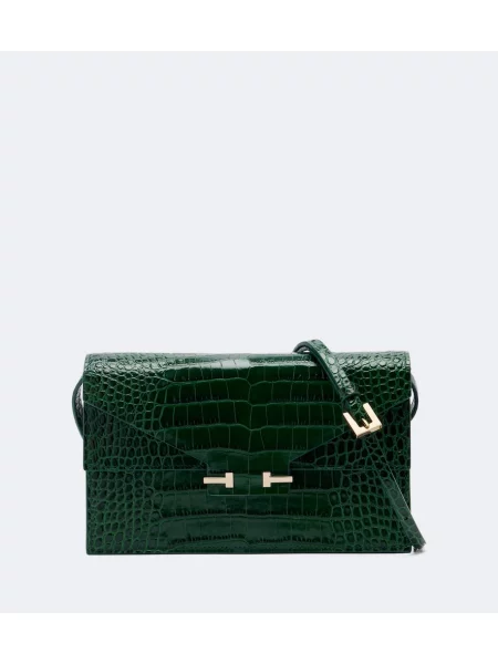 Geanta crossbody Tom Ford din piele verde
