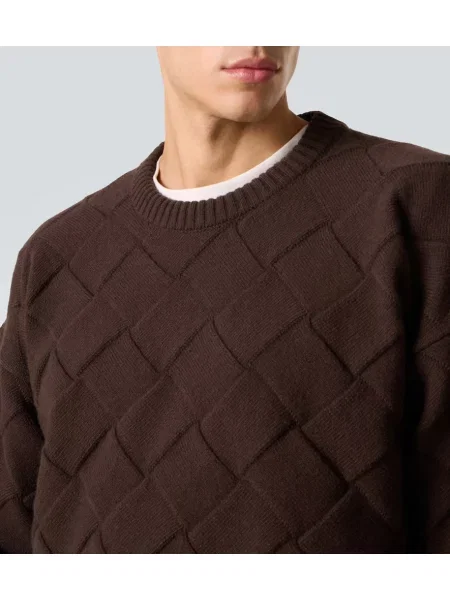 Pulover Bottega Veneta de lână maro