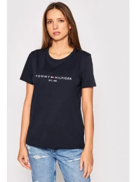 Tommy Hilfiger Póló Heritage C-Nk Sötétkék kék