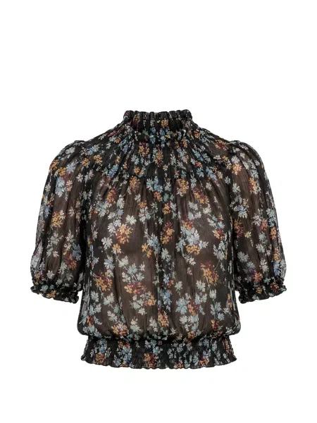 Bluză Ulla Johnson cu model floral cu imagine negru
