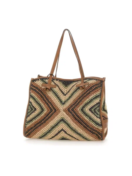 Shopperka Gianni Chiarini skórzana zielona