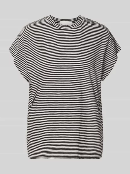 T-shirt o kroju loose fit z czystej bawełny Armedangels czarna