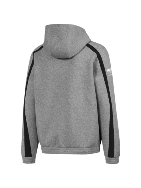 Hanorac cu glugă Puma cu glugă gri