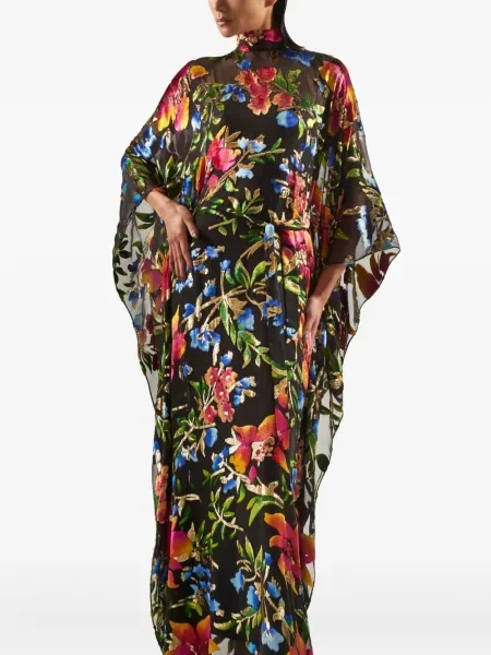 Rochie maxi Taller Marmo cu model floral negru