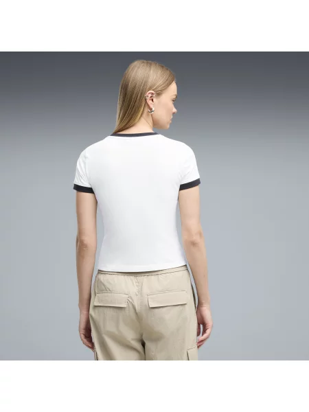 Koszulka FUTURE.PUMA.ARCHIVE Slim Graphic Ringer OdzieÅ¼ BiaÅ‚y S biała