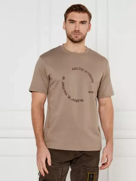 BOSS GREEN Póló Tee 2 | Relaxed fit bézs