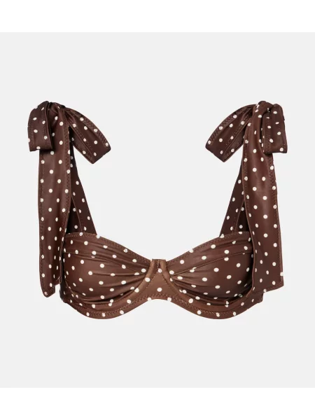 Bikini Same w grochy brązowy