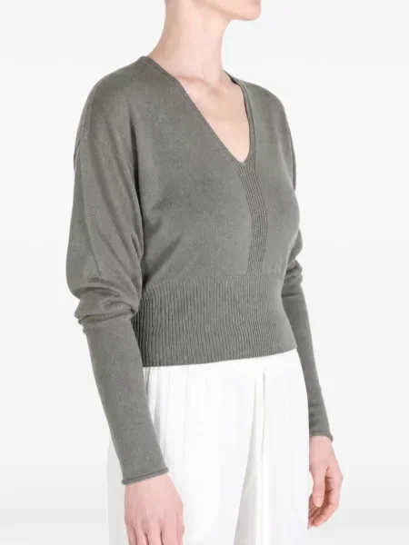Pulover Rick Owens cu decolteu în V gri
