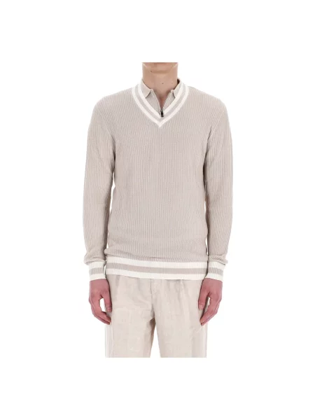 Dzianinowy sweter Eleventy beżowy