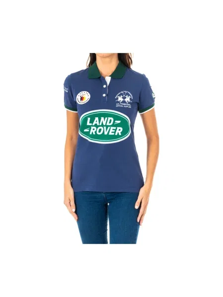 Polo La Martina z krótkim rękawem niebieskie