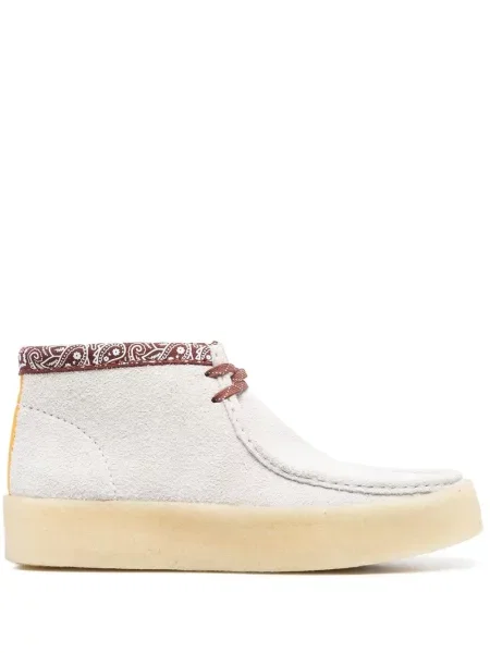 Cizme scurte Clarks Originals cu imagine cu model paisley alb