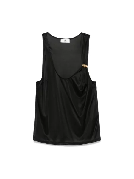 Top Elisabetta Franchi z dekoltem w serek czarny