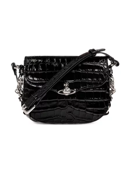 Torebka crossbody Vivienne Westwood skórzana czarna