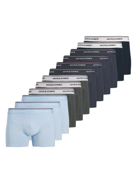 JACK & JONES Boksarice JACAVERY mornarska / svetlo modra / pegasto siva