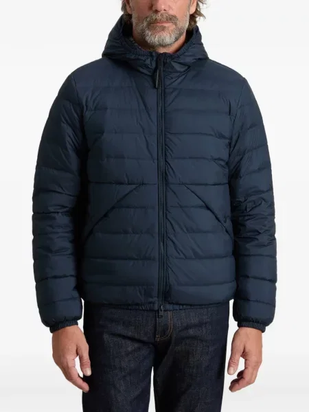 Geacă Woolrich cu glugă albastru