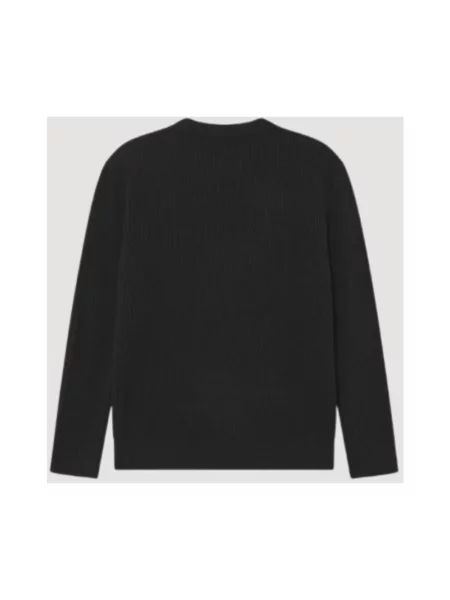 Sweter Les Deux wełniany ze sznurkiem czarny